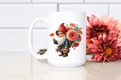 Detailed Digital Gnome Gerbera Bouquet | Clipart Product Image 2