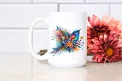 Abstract Vibrant Watercolor Bird PNG Product Image 2