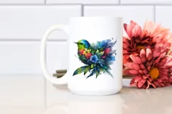 Abstract Vibrant Watercolor Bird PNG Product Image 2
