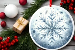 Round Christmas Ornament Sublimation|Clipart Product Image 1