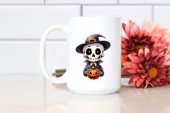 Simple Haloween Clipart with Skull PNG Product Image 2