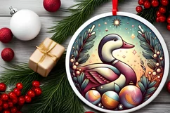 Round Christmas Ornament Sublimation|Clipart Product Image 1