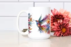 Vibrant Watercolor Hummingbird | Clipart Product Image 2