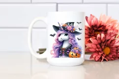Watercolor Pastel Unicorn Halloween | Clipart Product Image 2
