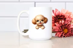 Funny Baby Poodle Smiling | Watercolor Splash Product Image 2