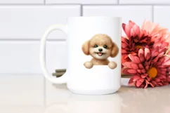 Funny Baby Poodle Smiling | Watercolor Splash Product Image 2