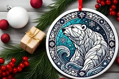 Round Christmas Ornament Sublimation|Clipart Product Image 2