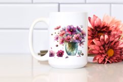 Watercolor Filled with Large Cosmos | Clipart Product Image 2