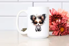 Cute Papillon with Crazy Haircut PNG Product Image 2