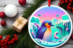 Round Christmas Ornament Sublimation|Clipart Product Image 1