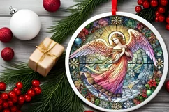 Round Christmas Ornament Sublimation|Clipart Product Image 2