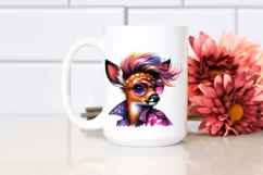 Watercolor Deer Portrait, Transparent PNG Product Image 2