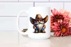 Vibrant Watercolor Cowboy Gnome PNG Product Image 2