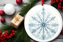 Round Christmas Ornament Sublimation|Clipart Product Image 2
