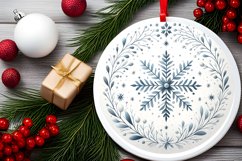 Round Christmas Ornament Sublimation|Clipart Product Image 2