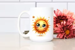 Simple Funny Sun with Big Eyes, Transparent PNG Product Image 2