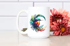 Abstract Vibrant Watercolor Bird PNG Product Image 2