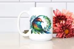 Abstract Vibrant Watercolor Bird PNG Product Image 2