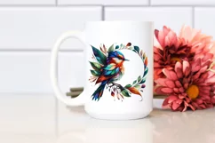 Abstract Vibrant Watercolor Bird PNG Product Image 2