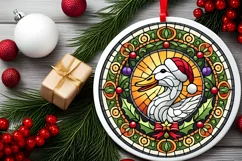 Round Christmas Ornament Sublimation|Clipart Product Image 1