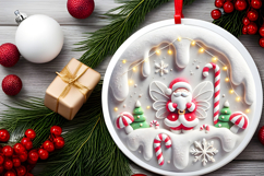 Round Christmass Ornament PNG Product Image 2