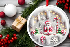 Round Christmass Ornament PNG Product Image 2
