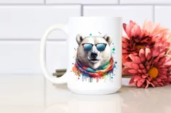 Quirky Colorful Artistic Polar Bear Clipart Product Image 2