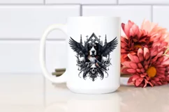 Detailed Gothic Dog Sublimation Clipart Product Image 2