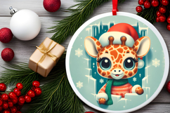 Round Christmass Ornament PNG Product Image 2