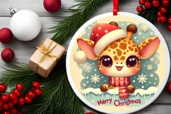 Round Christmas Ornament Sublimation|Clipart Product Image 2