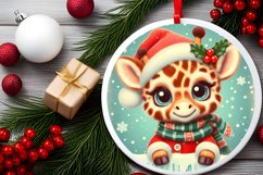 Round Christmas Ornament Sublimation|Clipart Product Image 1