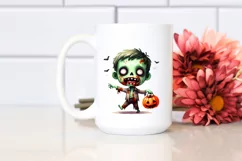 Simple Haloween Clipart with Zombie PNG Product Image 2