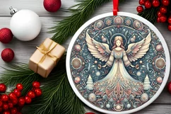 Round Christmas Ornament Sublimation|Clipart Product Image 2