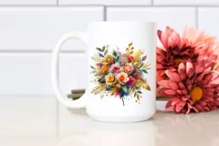 Colorful Bouquet with Roses Clipart Product Image 2