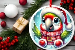 Round Christmas Ornament Sublimation|Clipart Product Image 1