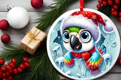 Round Christmas Ornament Sublimation|Clipart Product Image 1