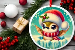 Round Christmas Ornament Sublimation|Clipart Product Image 2