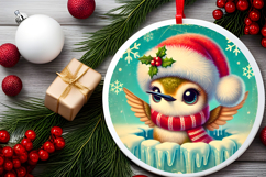 Round Christmass Ornament PNG Product Image 2