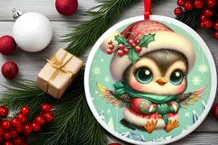 Round Christmas Ornament Sublimation|Clipart Product Image 2