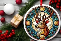 Round Christmas Ornament Sublimation|Clipart Product Image 1