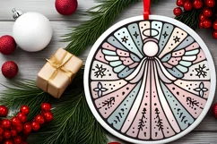 Round Christmas Ornament Sublimation|Clipart Product Image 2