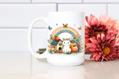 Colorful CAT House with Rainbow | Sublimation | Clipart Product Image 2