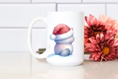 Cute Cat with Santa Hat, Summer PNG Product Image 2
