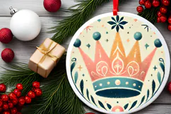 Round Christmass Ornament PNG Product Image 2