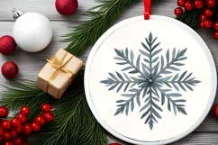 Round Christmas Ornament Sublimation|Clipart Product Image 2