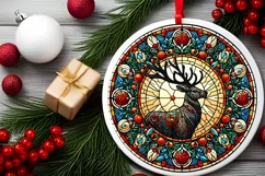 Round Christmas Ornament Sublimation|Clipart Product Image 2
