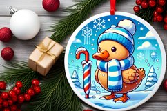 Round Christmas Ornament Sublimation|Clipart Product Image 2