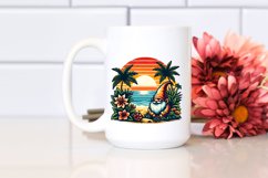 Retro Tropical Gnome Sunset | Sublimation | Clipart Product Image 2