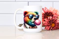 Quirky Bear Blowing Chewing Gum | Clipart Product Image 2