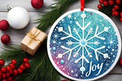 Round Christmas Ornament Sublimation|Clipart Product Image 2